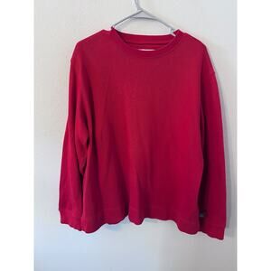 Vintage Pendleton size large Pullover Shirt Crew Neck Long Sleeve Red USA Women